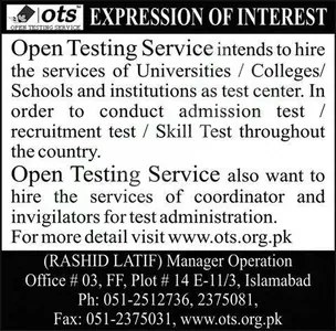 OTS Jobs Advertisement