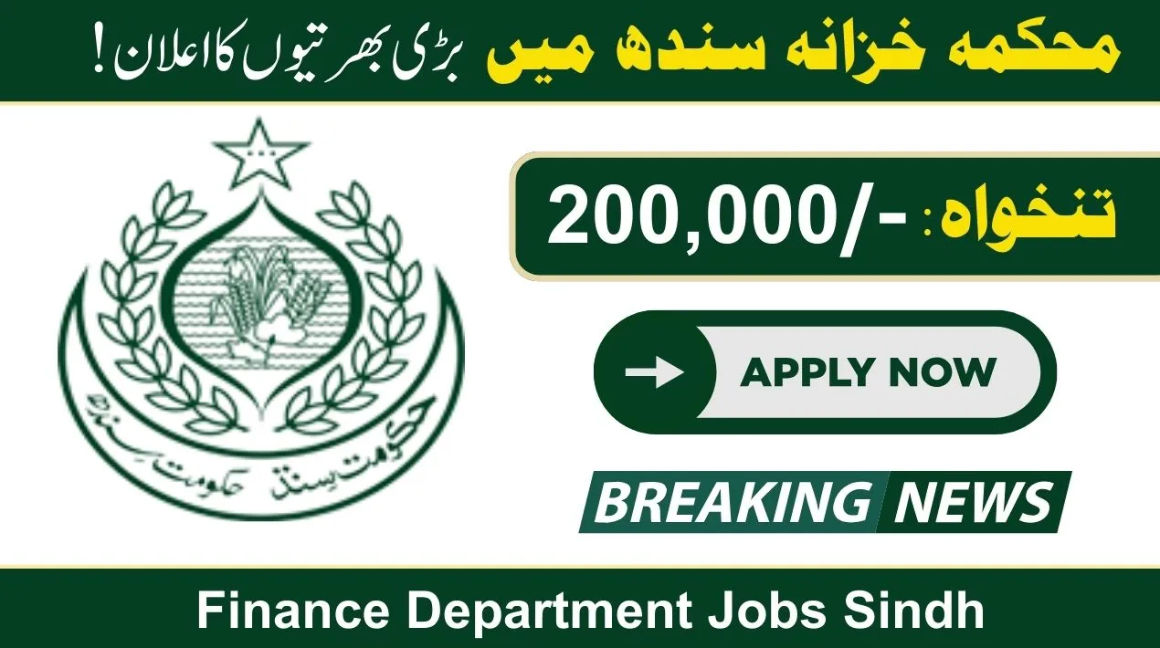 Finance Department Jobs Sindh